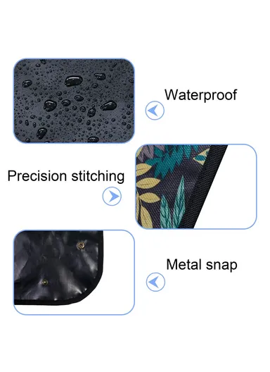 75x75cm Plant Transplanting Mat 600D PVC Oxford Cloth Waterproof Succulent Repotting Anti-dirty Mat - Flower / Grey