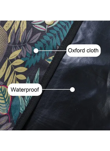 75x75cm Plant Transplanting Mat 600D PVC Oxford Cloth Waterproof Succulent Repotting Anti-dirty Mat - Flower / Grey