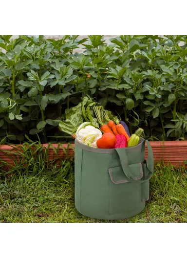 Portable Bucket Tool Organizer with Pockets Waterproof Garden Tool Bag, 30x29cm