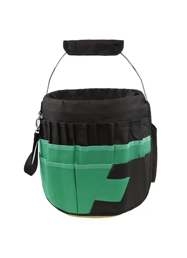 Oxford Cloth Garden Tool Storage Bag 42 Pockets Gardening Tools Bag - Green+Black