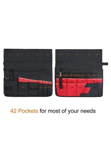 Oxford Cloth Garden Tool Storage Bag 42 Pockets Gardening Tools Bag - Green+Black