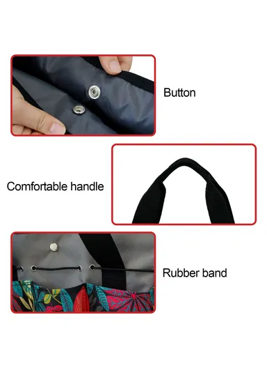Oxford Cloth Garden Tool Storage Handbag 9 Pockets Gardening Tools Bag - Green