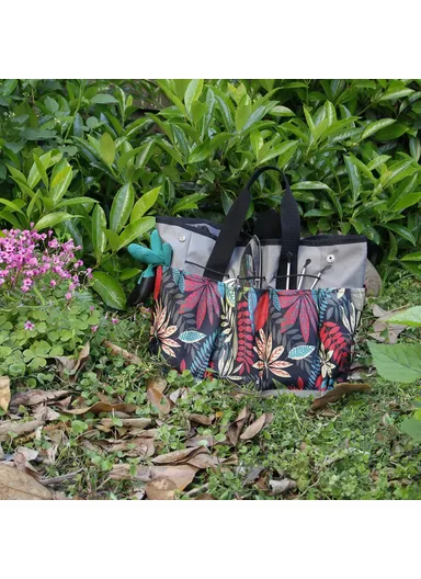 Oxford Cloth Garden Tool Storage Handbag 9 Pockets Gardening Tools Bag - Green