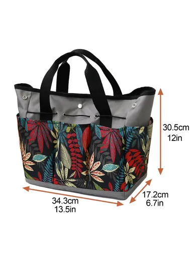 Oxford Cloth Garden Tool Storage Handbag 9 Pockets Gardening Tools Bag - Green