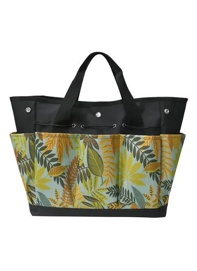 9 Pockets Oxford Cloth Garden Tool Storage Handbag Gardening Tools Bag (W34.3 x D17.2 x H30.5)cm - Yellow