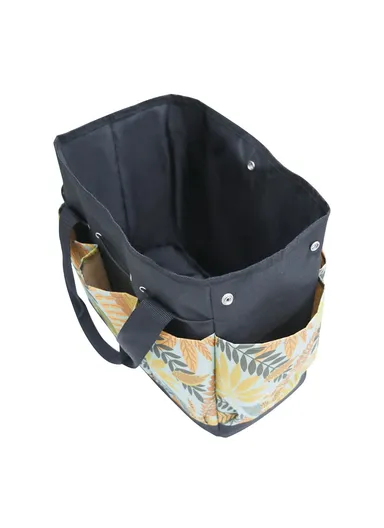9 Pockets Oxford Cloth Garden Tool Storage Handbag Gardening Tools Bag (W34.3 x D17.2 x H30.5)cm - Yellow