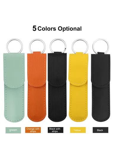 10Pcs/Set 360° Cleaning &amp; Massaging Ear Pick Earwax Removal Kit Stainless Steel Earpick Ear Spoon Cleaning Tool Set with Storage Pouch - Orange