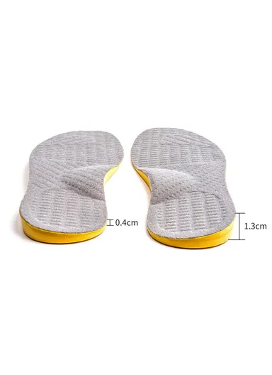 1 Pair Orthopedic Insole Arch Support for Flat Feet Plantar Fasciitis Pads 43-45 - Black