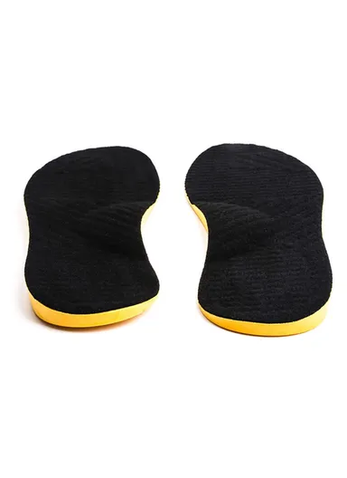 1 Pair Orthopedic Insole Arch Support for Flat Feet Plantar Fasciitis Pads 32-34 - Black