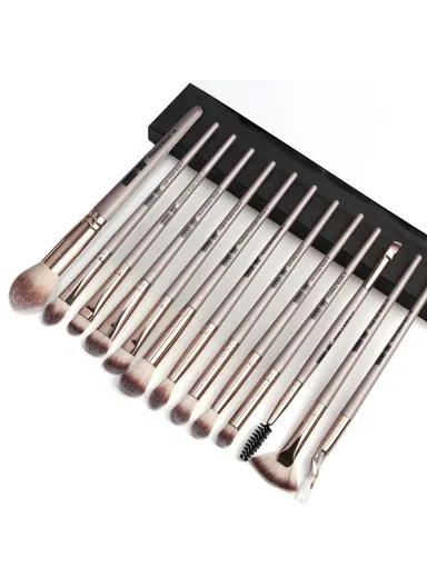 13Pcs Eye Makeup Brush Set for Eyeshadow Eyeliner &amp; Blending MAG5818 - Champagne Gold