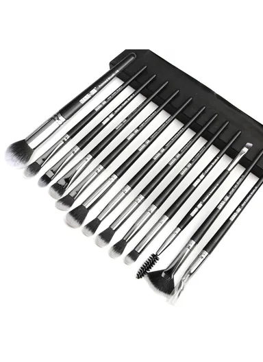 13Pcs Eye Makeup Brush Set for Eyeshadow Eyeliner &amp; Blending MAG5818 - Black-Tarnish