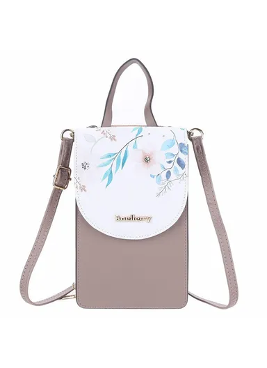 Women Touch Screen Crossbody Bag Multifunctional Phone Purse Clear Window Shoulder Pouch N8621 (L18 x W11.5 x D7)cm - Purple