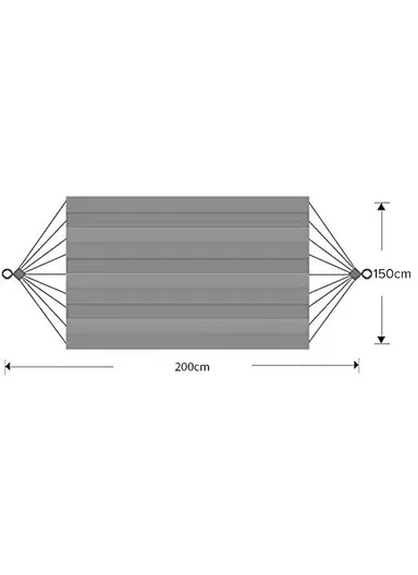 200x150cm Double Leisure Cotton Canvas Colorful Stripes Hammock A19 - Blue