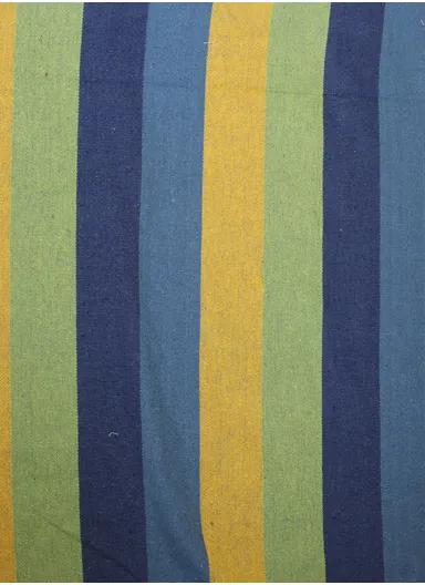 200x150cm Double Leisure Cotton Canvas Colorful Stripes Hammock A19 - Blue