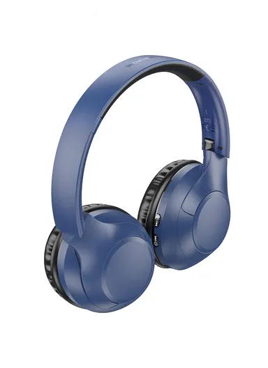 Wireless Bluetooth Noise Cancelling Over Ear Headset Headphones BO23 - Navy Blue