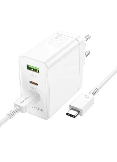 PC PD20W AC Power Adapter With Type C - Type C Cable BN12 - White