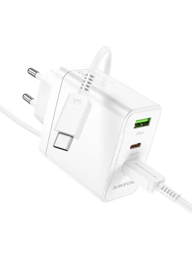 PC PD20W AC Power Adapter With Type C - Type C Cable BN12 - White