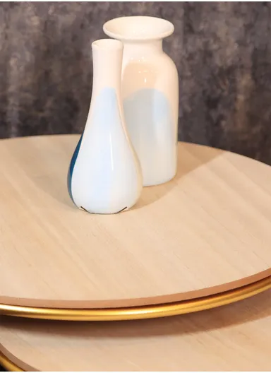 3Pcs/Set Round Coffee Tables Wood Top Home with Golden Legs for Sofa Bedside XJ-114