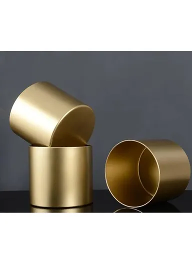 Metal Floor Flower Stands, Flower Pots, Plant Stand, Planter Pots, Flower Holders for Home Decoration (H55 x D18)cm - Gold