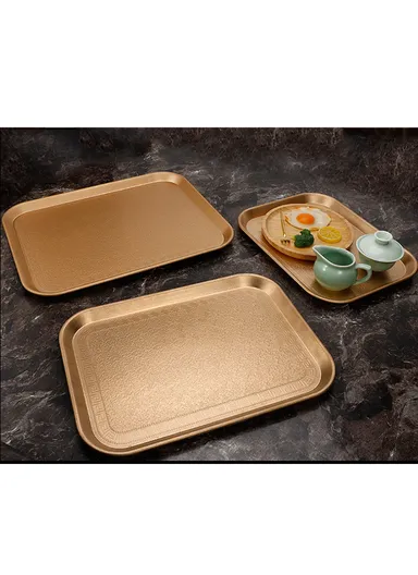 Rectangular Anti-slip Food Tray For Home, Cafeteria, Restaurants, Delis, Bakeries, Crafts and Organization(L33 x W26)cm 