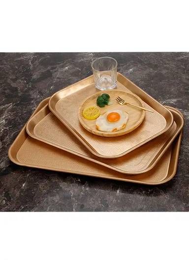 Rectangular Anti-slip Food Tray For Home, Cafeteria, Restaurants, Delis, Bakeries, Crafts and Organization(L33 x W26)cm 