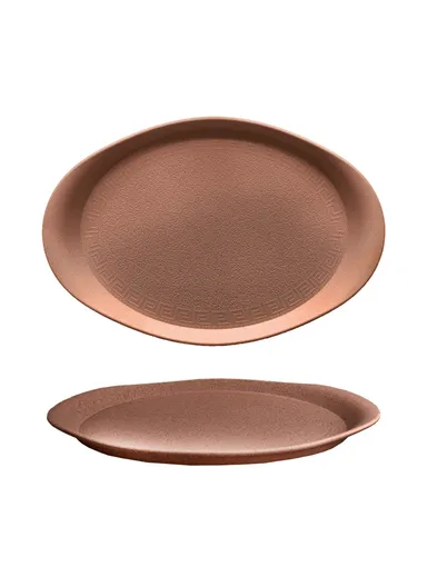 Oval Anti-slip Food Tray For Home, Cafeteria, Restaurants, Delis, Bakeries, Crafts and Organization(L32 x W23)cm 