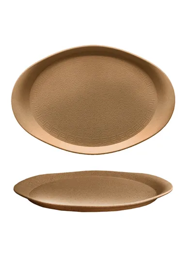 Oval Anti-slip Food Tray For Home, Cafeteria, Restaurants, Delis, Bakeries, Crafts and Organization(L38 x W27)cm 