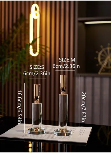 2 PCS Pack Candle Holder Stylish European Style Wedding Decoration Skinny Candle Holders Holiday Dinner Party Home Decor