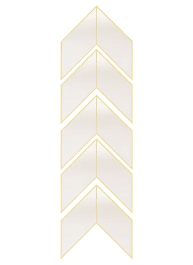 5 Pcs / Pack Adhesive Mirrors Ideal For Decoration &amp; Visual Enlargement Indoors With Stickers &amp; Instructions S-2025 (L25 x W21.5 x H1.2)cm