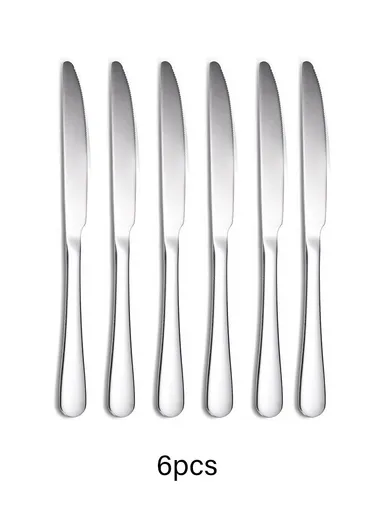 24 Pcs Cutlery Set SS201 for Home &amp; Restaurant Knives Forks Spoons - Gold