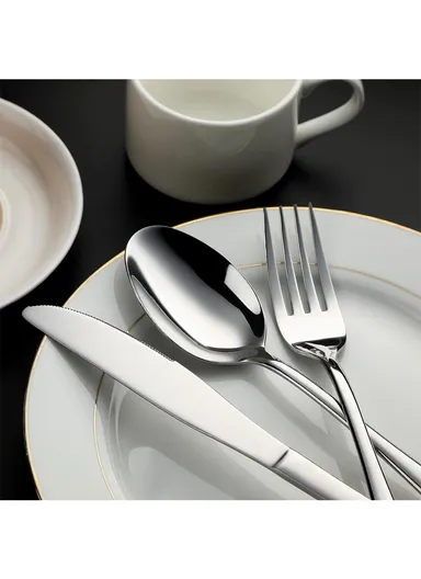 12 Pieces SS304 Dinner Knife Set 22cm - Silver