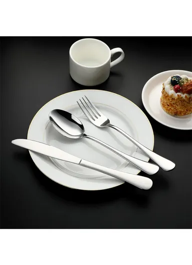 12 Pieces SS304 Dinner Knife Set 22cm - Silver