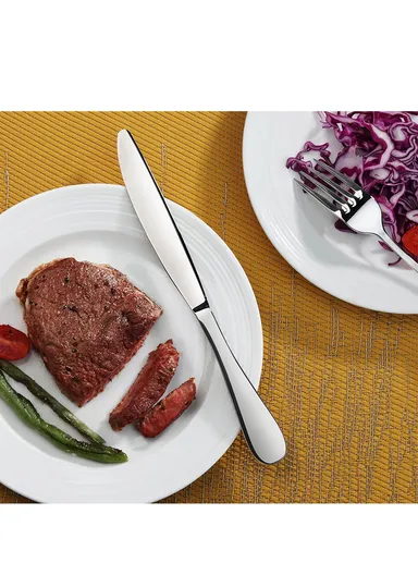 12 Pieces SS304 Dinner Knife Set 22cm - Silver