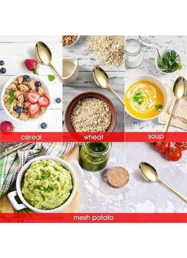 12 Pieces SS304 Tea Spoon Set (L17)cm S - Gold