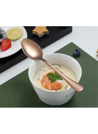 6 Pieces SS304 Tea Spoon Set (L14)cm - Rose Gold