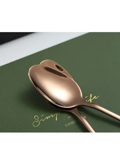 6 Pieces SS304 Tea Spoon Set (L14)cm - Rose Gold