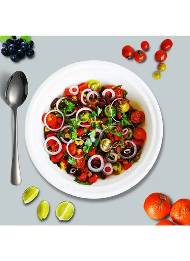 6 Pieces SS304 Tea Spoon Set (L14)cm - Black