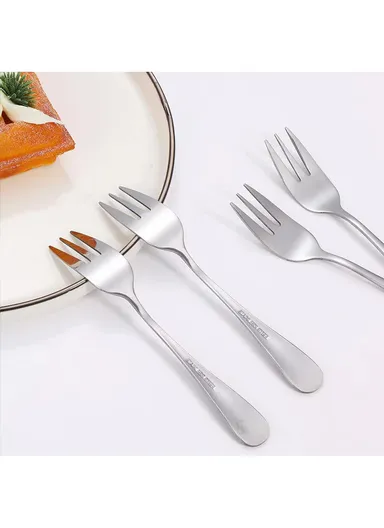 6 Pieces SS304 Dessert Fork Set (L14)cm - Rose Gold