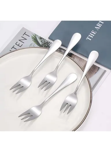 6 Pieces SS304 Dessert Fork Set (L14)cm - Rose Gold