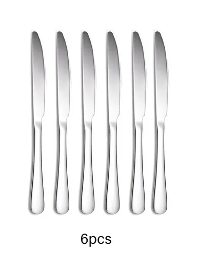 24 Pcs Cutlery Set SS410 for Home &amp; Restaurant Knives Forks Spoons - Rose Gold