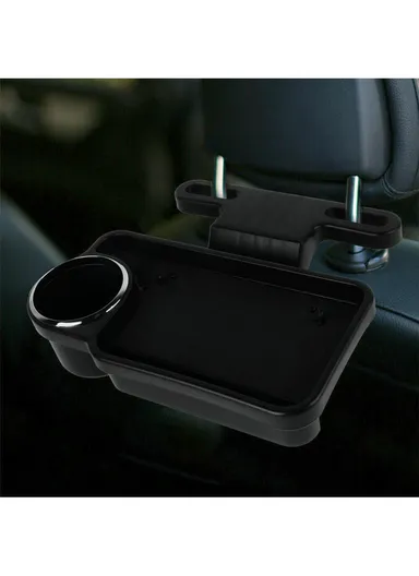 Car Rear Seat Dining Table, Multi-Functional Foldable Car Seat Tray With Drink Pocket 3R-2132