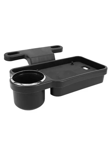 Car Rear Seat Dining Table, Multi-Functional Foldable Car Seat Tray With Drink Pocket 3R-2132