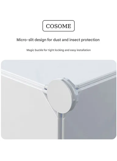 6 Levels Shoe Rack Cube Organizer DIY Plastic Storage Organizer Cabinet (W48 x D37 x H120)cm- White