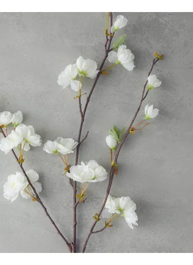 Sakura Single Branch Artificial Flower 115 cm White