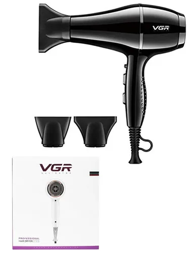 1800-2200W 3-Heat Settings Professional Hair Dryer With 2-Speeds &amp; Built-In AC Motor V-414 - White