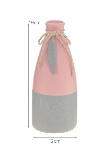 Vase Ceramic Porcelain Flower Pots Decorative with 2 Handles for Home Decor TP441 (D12 x H19)cm