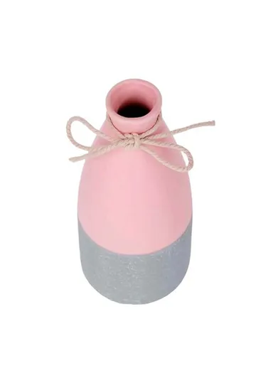 Vase Ceramic Porcelain Flower Pots Decorative with 2 Handles for Home Decor TP441 (D12 x H19)cm