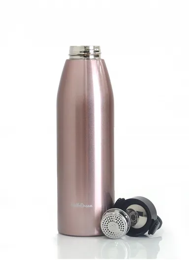 500ml SS-304 Hot &amp; Cold Sport Vacuum Cup For Outdoor Activities (D7 x H24)cm - Golden Rose