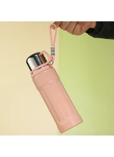 1000ml Double Wall SS-304 Water Vacuum Cup Keeps Drinks Hot &amp; Cold for 24Hr 5180 (D8 x H30)cm - Red