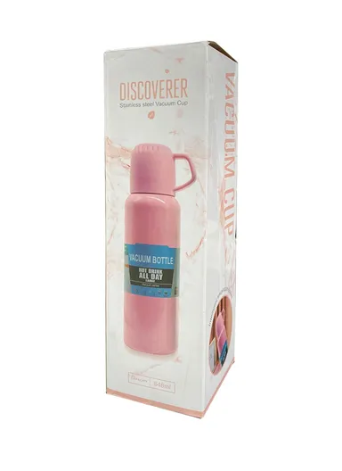 648ml 304 Stainless Steel Vacuum Bottle Double Wall Large Mouth Leak-Proof For Hot &amp; Cold Drinks 5174 (D7 x H26)cm - Purple